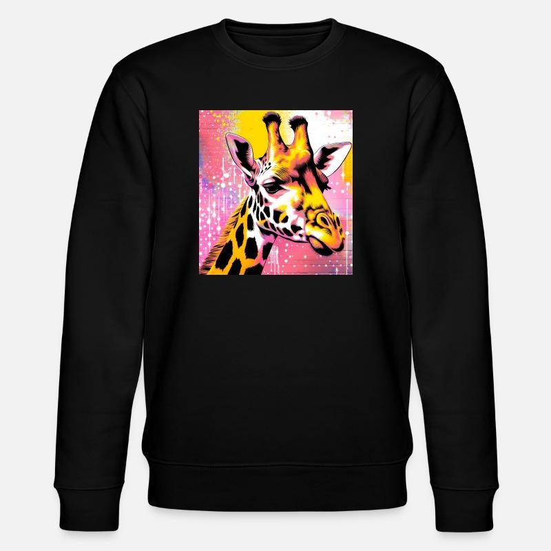 giraffe - Stanley/Stella CHANGER Unisex Organic Sweatshirt - black