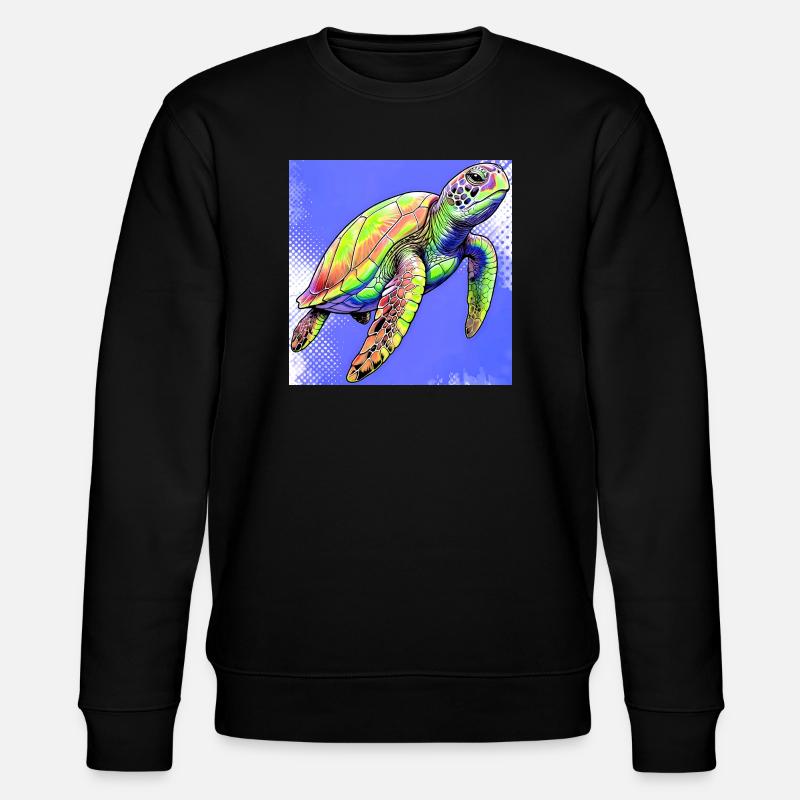 Schildkröte - Stanley/Stella Unisex Bio-Sweatshirt CHANGER  - Schwarz