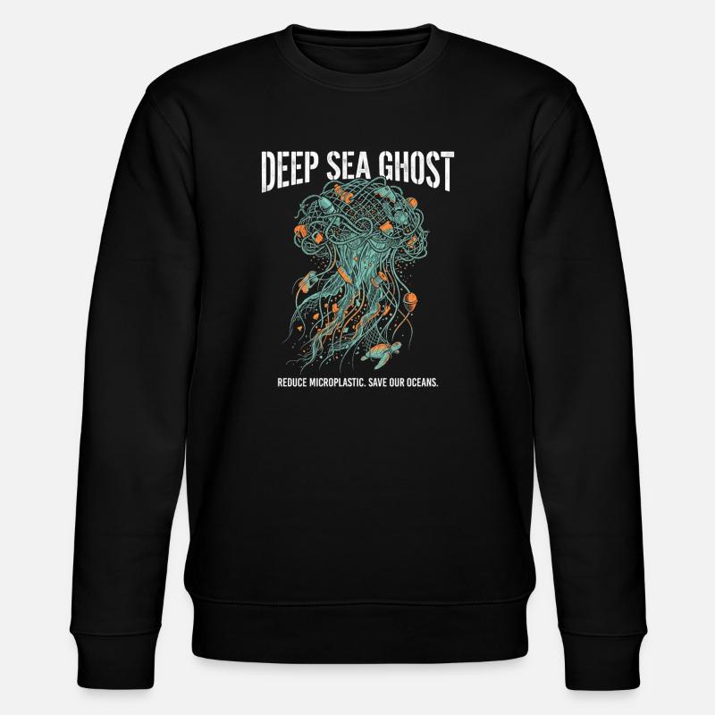 Deep Sea Plastic - Stanley/Stella CHANGER Unisex Organic Sweatshirt - black