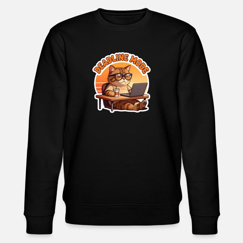 Chat au Bureau en Mode Deadline - Sweat bio CHANGER Stanley/Stella Unisexe - noir