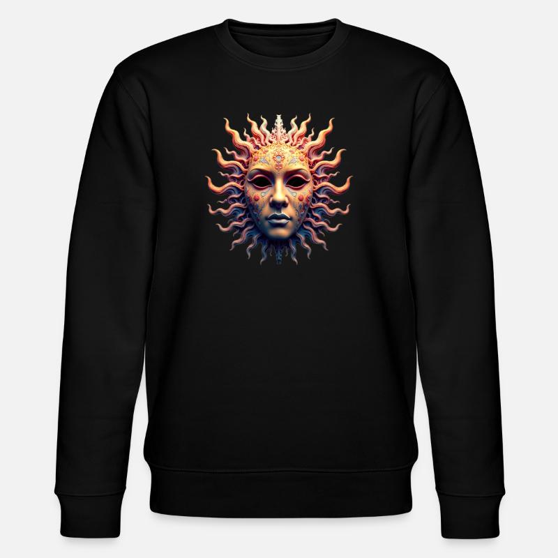 Sonnengöttinnen-Maske - Stanley/Stella Unisex Bio-Sweatshirt CHANGER  - Schwarz