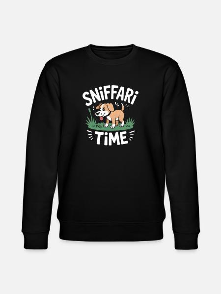 Sniffari Time Hund Nasenarbeit Spaß - Stanley/Stella Unisex Bio-Sweatshirt CHANGER  - Schwarz