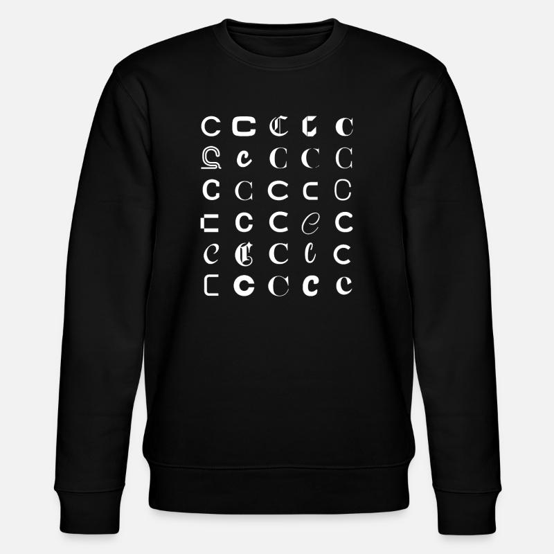 Typografie C-Glyphen-Monogramm-Satz - Stanley/Stella Unisex Bio-Sweatshirt CHANGER - Schwarz