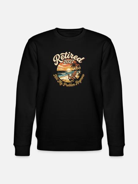 Pensionering i 2027 – ikke længere mit problem. Pensionering - Stanley/Stella økologisk unisex-sweatshirt CHANGER  - sort