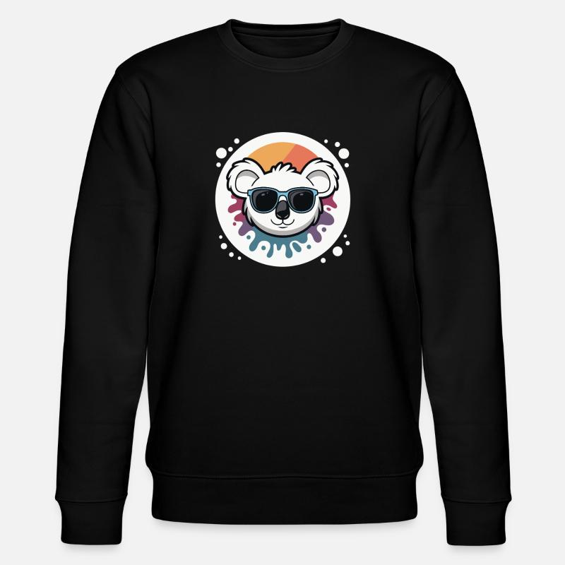 Solarkoala in Farbbrille - Stanley/Stella Unisex Bio-Sweatshirt CHANGER - Schwarz