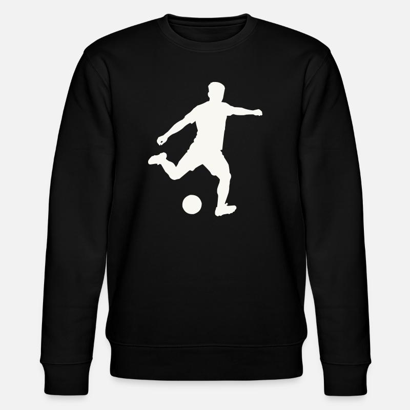 Kicker-Silhouette in Bewegung - Stanley/Stella Unisex Bio-Sweatshirt CHANGER  - Schwarz