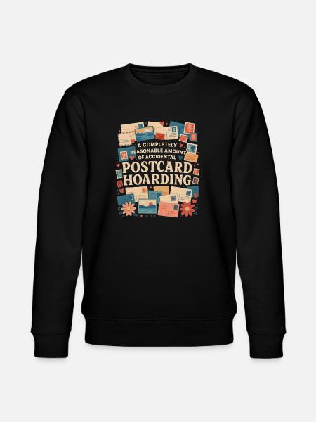 Hoarding Cards | Postcrossing Humor - Stanley/Stella CHANGER Unisex Organic Sweatshirt - black