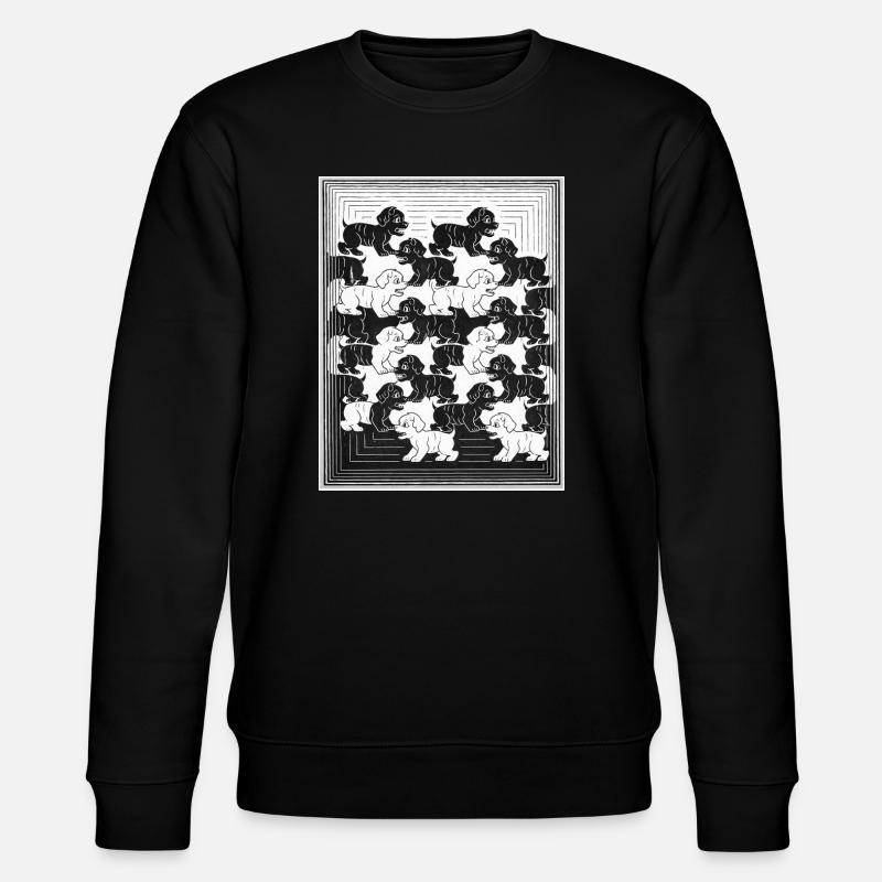 Chiots teckels en motif monochrome - Sweat bio CHANGER Stanley/Stella Unisexe - noir