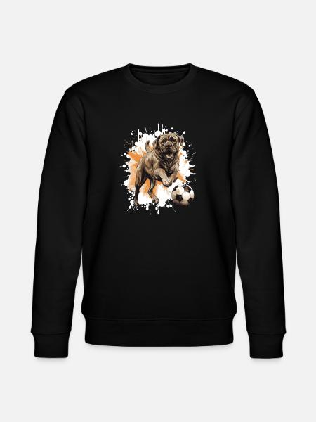 Mastiff Hund Fussball Team - Stanley/Stella Unisex Bio-Sweatshirt CHANGER  - Schwarz