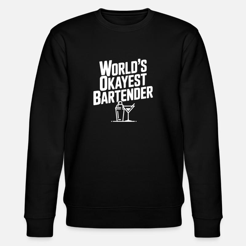 World's Okayest Bartender - Stanley/Stella CHANGER Unisex Organic Sweatshirt - black
