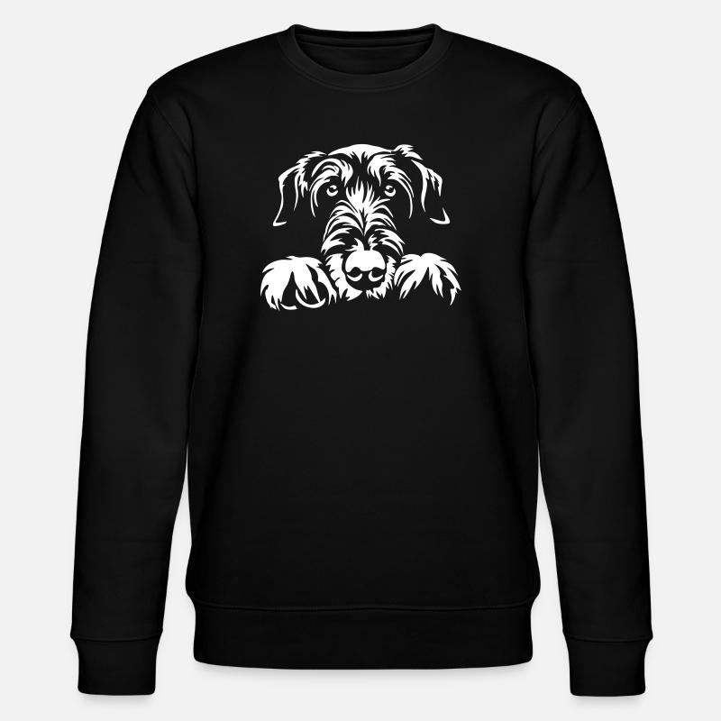 Irish Wolfhound Kopf "Black Edition" - Stanley/Stella Unisex Bio-Sweatshirt CHANGER - Schwarz