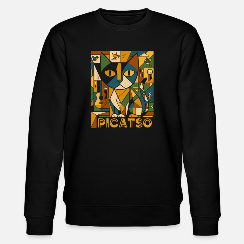 PiCATso – Artiste cubiste du chat - Sweat bio CHANGER Stanley/Stella Unisexe - noir