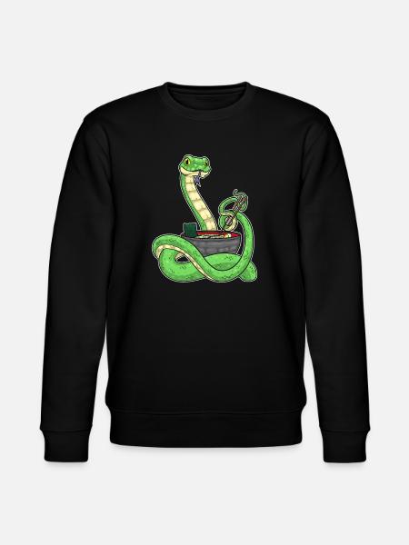 Snake Cook Ramen Cooking - Stanley/Stella CHANGER Unisex Organic Sweatshirt - black
