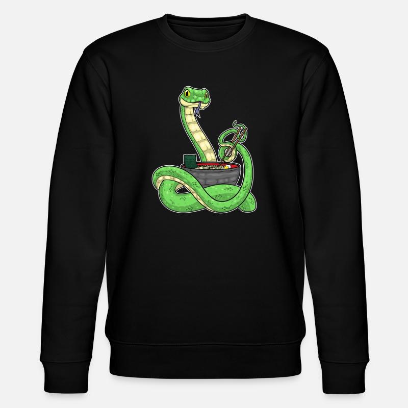 Snake Cook Ramen Cooking - Stanley/Stella CHANGER Unisex Organic Sweatshirt - black