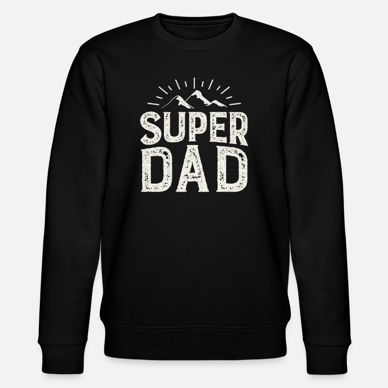 Super Dad Mountain Abenteuer - Stanley/Stella Unisex Bio-Sweatshirt CHANGER - Schwarz