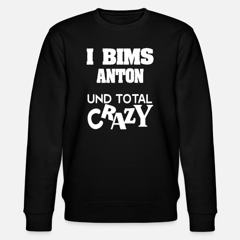 Crazy Anton - Stanley/Stella Unisex Bio-Sweatshirt CHANGER  - Schwarz