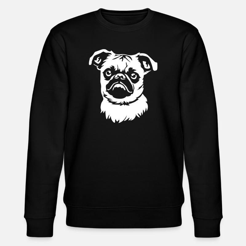Brussels Griffon Head "Black Edition" - Stanley/Stella CHANGER Unisex Organic Sweatshirt - black