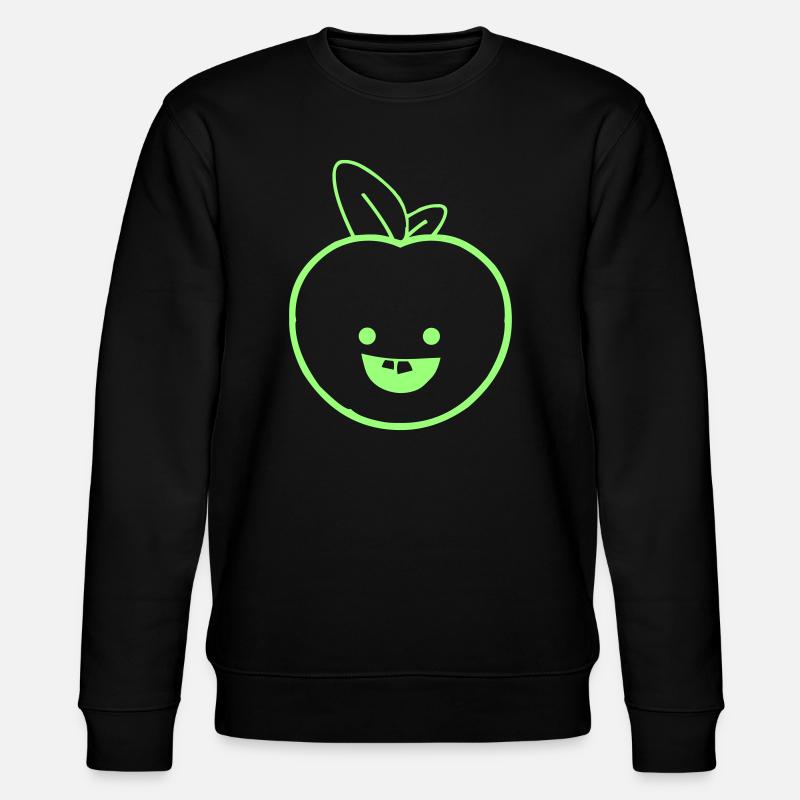 Lime Apfel Lächeln - Stanley/Stella Unisex Bio-Sweatshirt CHANGER  - Schwarz
