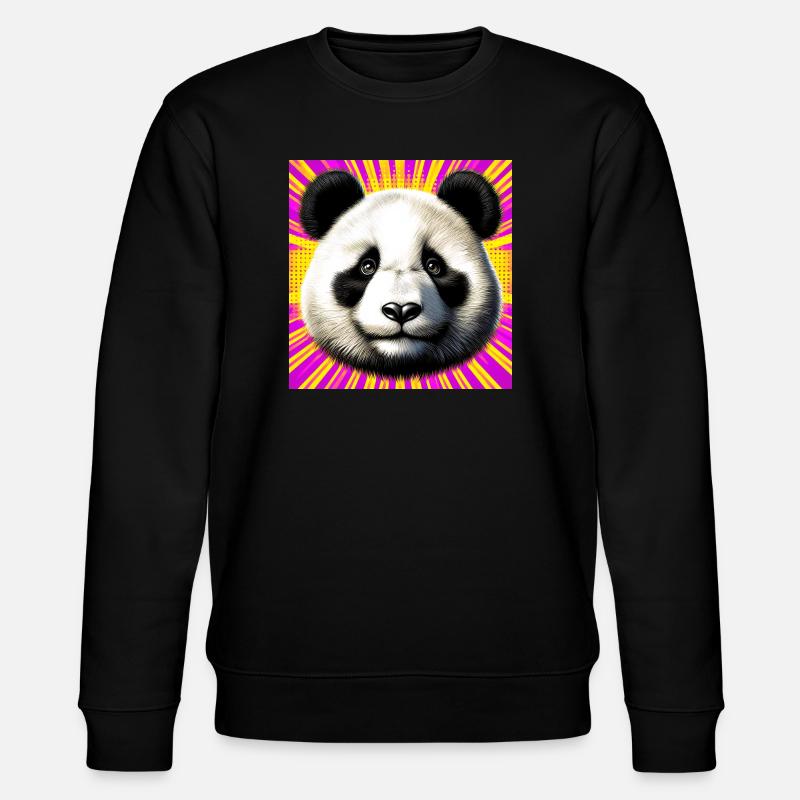 panda - Stanley/Stella CHANGER Unisex Organic Sweatshirt - black