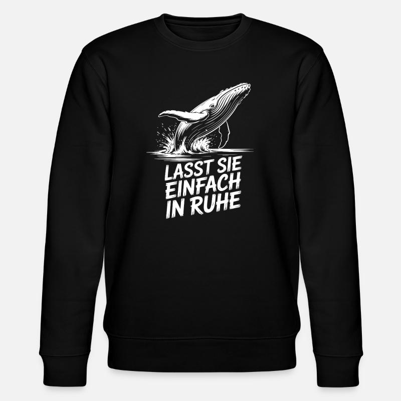 Rettet die Wale - Stanley/Stella Unisex Bio-Sweatshirt CHANGER  - Schwarz