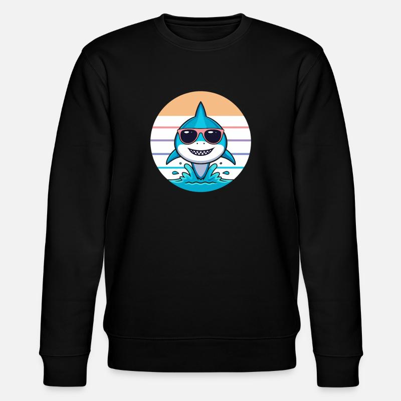 Requin pastel lunettes de soleil - Sweat bio CHANGER Stanley/Stella Unisexe - noir