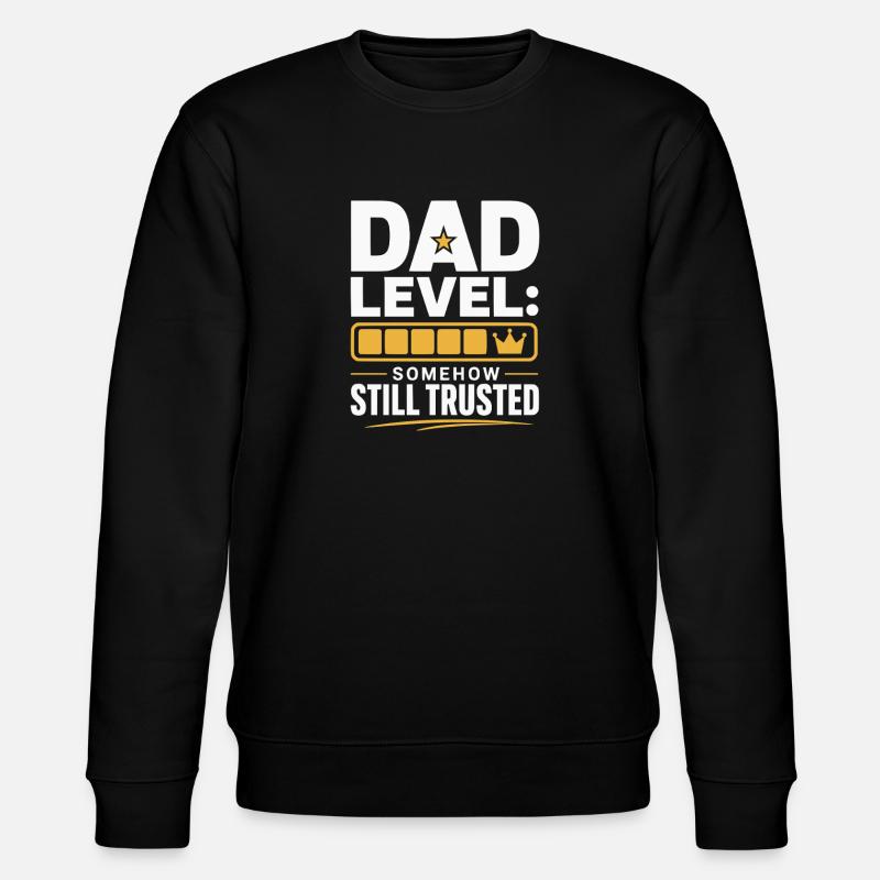 Dad Level: Immer noch vertraut - Stanley/Stella Unisex Bio-Sweatshirt CHANGER  - Schwarz