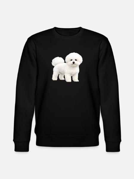 Realistic Bichon Frise Puppy - Stanley/Stella CHANGER Unisex Organic Sweatshirt - black