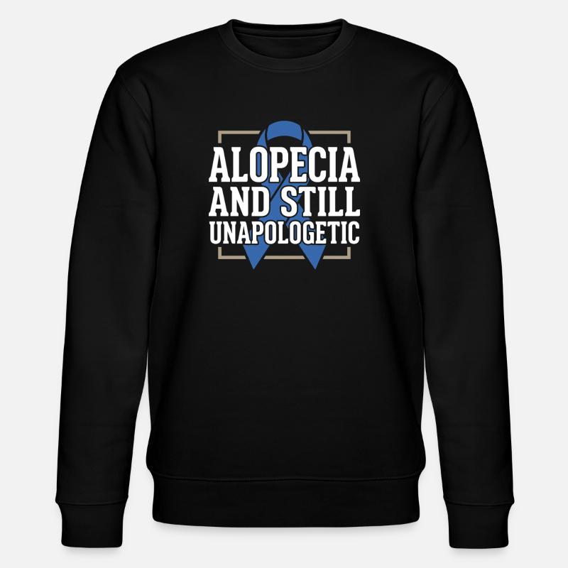 Alopezie-bewusstsein Alopecia Areata Haarausfall - Stanley/Stella Unisex Bio-Sweatshirt CHANGER  - Schwarz
