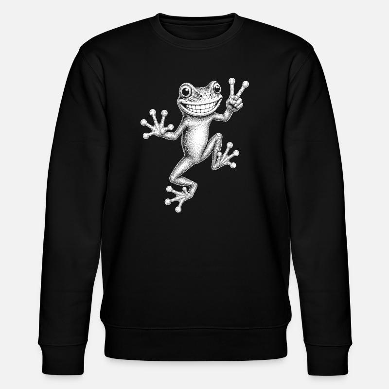 tree frog - Stanley/Stella CHANGER Unisex Organic Sweatshirt - black