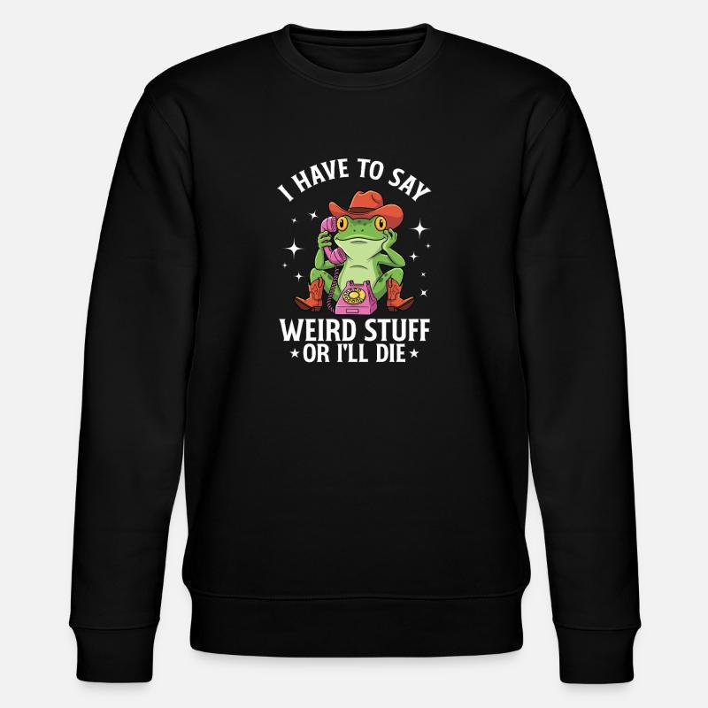 Frosch-Seltsamkeits-Meme - Stanley/Stella Unisex Bio-Sweatshirt CHANGER  - Schwarz