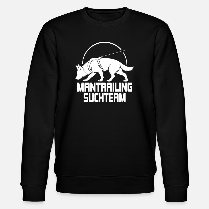 Deutscher Schäferhund Mantrailing Suchteam Hunde - Stanley/Stella Unisex Bio-Sweatshirt CHANGER  - Schwarz