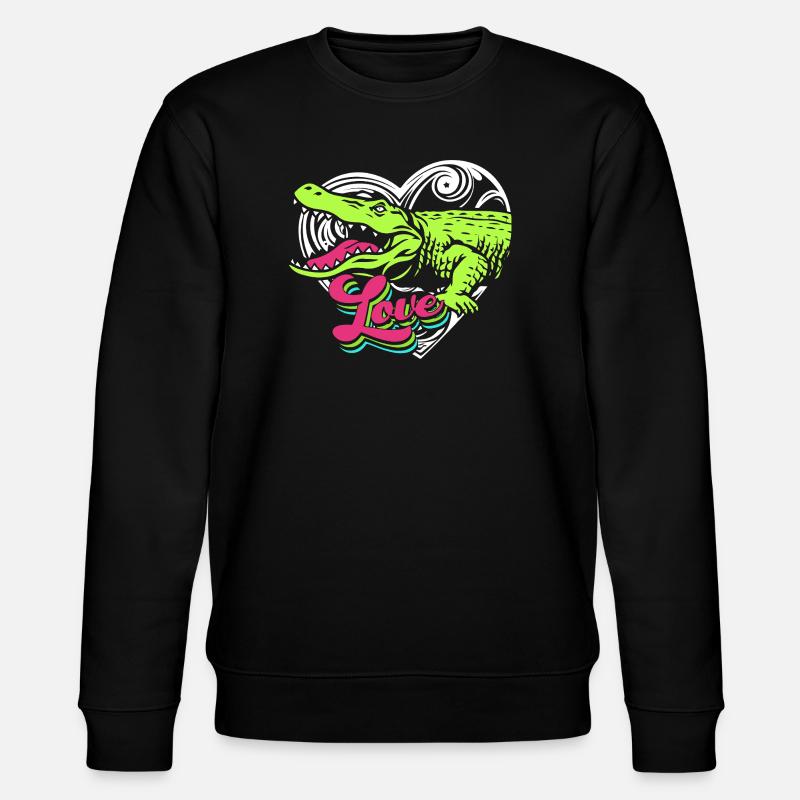 Krokodil Jagd - Stanley/Stella Unisex Bio-Sweatshirt CHANGER  - Schwarz