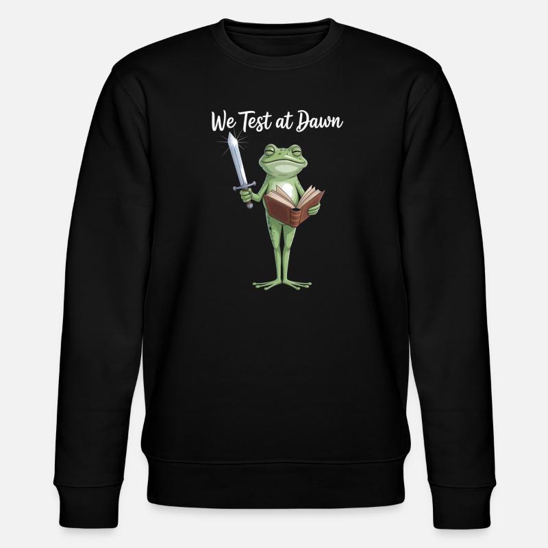 Frog Knight Reading Sword - Stanley/Stella CHANGER Unisex Organic Sweatshirt - black