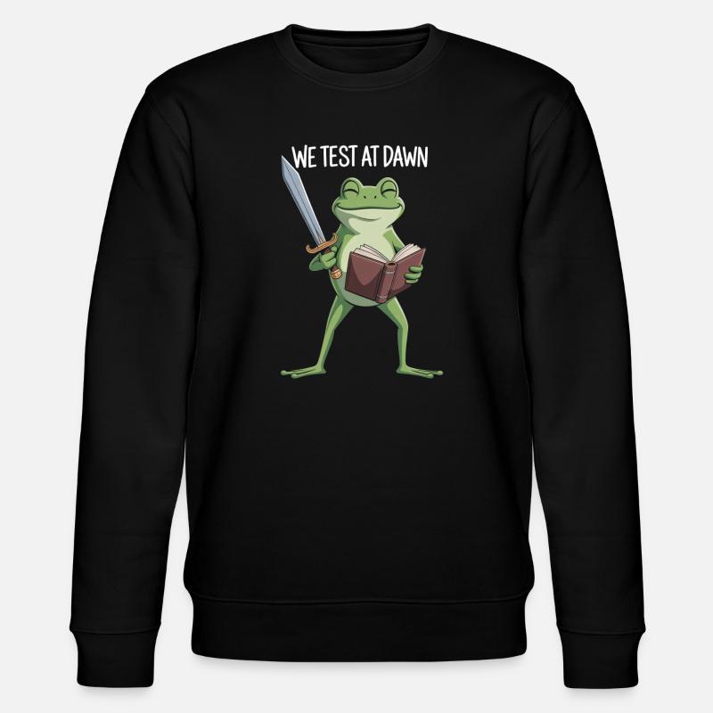 Dawn Test Frog - Stanley/Stella Unisex Bio-Sweatshirt CHANGER - Schwarz