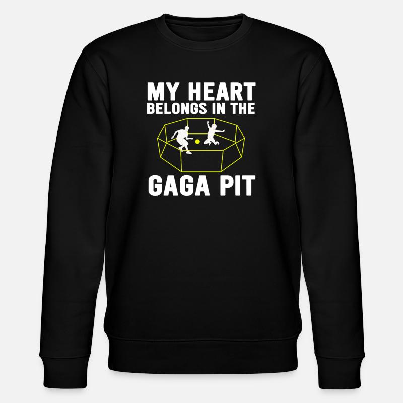 Gaga Pit Heart Tee - Stanley/Stella CHANGER Unisex Organic Sweatshirt - black