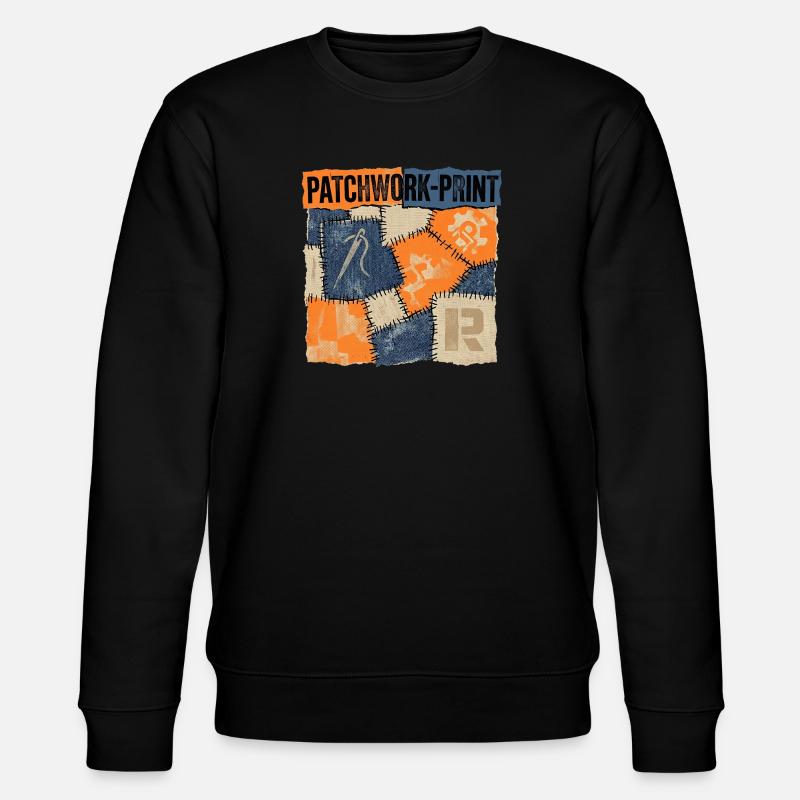 Patchwork Recycling - Stanley/Stella Unisex Bio-Sweatshirt CHANGER  - Schwarz
