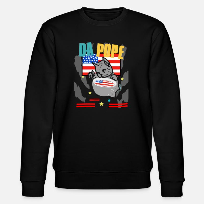 Da pape Cool cat American Flag - Sweat bio CHANGER Stanley/Stella Unisexe - noir