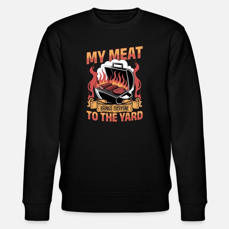 BBQ Grilling Meat Smoking Barbecue - Stanley/Stella CHANGER Unisex Organic Sweatshirt - black