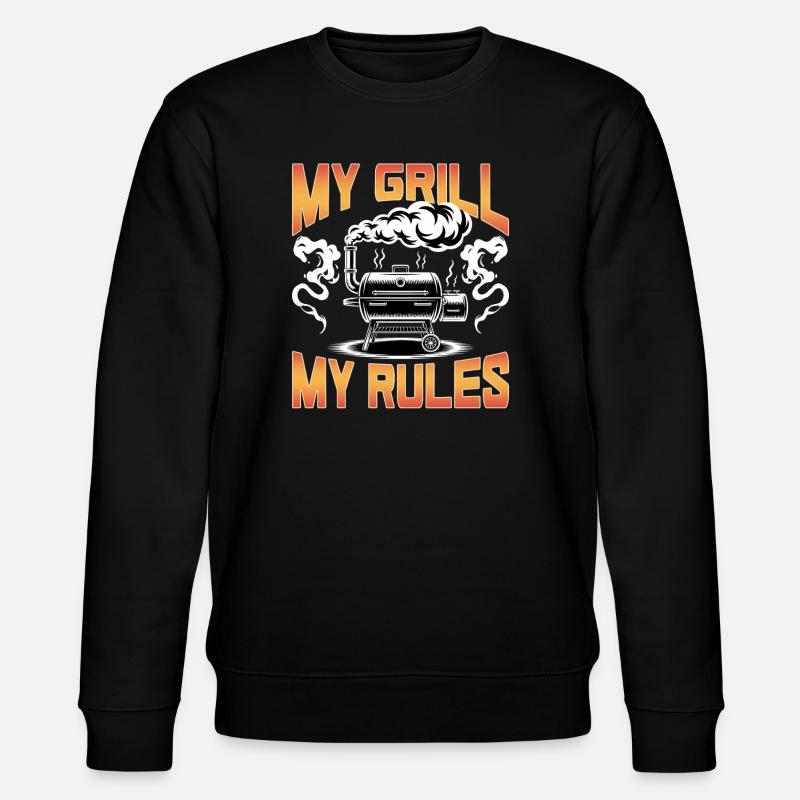 BBQ Grilling Meat Smoking Barbecue - Stanley/Stella Unisex Bio-Sweatshirt CHANGER  - Schwarz