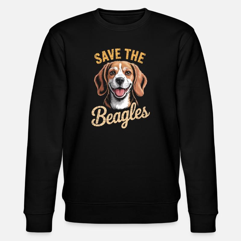 Save the Beagles Beagle Rettungsabschlag - Stanley/Stella Unisex Bio-Sweatshirt CHANGER  - Schwarz