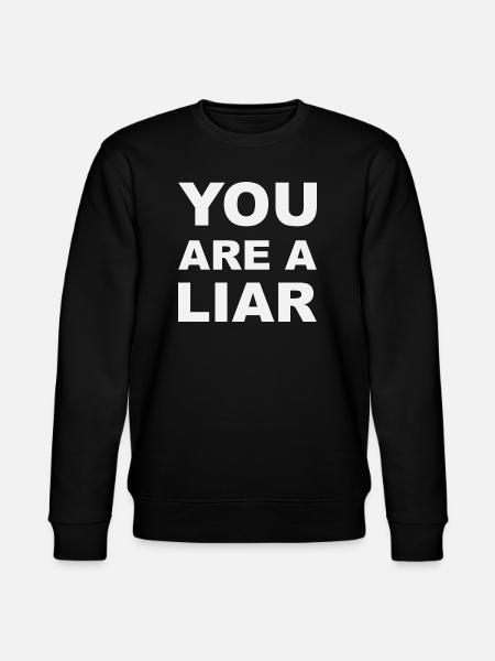 liar Lugner white - Stanley/Stella CHANGER Unisex Organic Sweatshirt - black