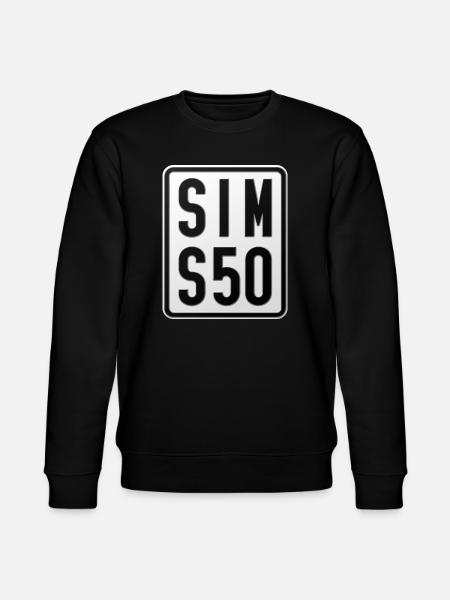 Simson S50 Moped Kennzeichen - Stanley/Stella Unisex Bio-Sweatshirt CHANGER  - Schwarz