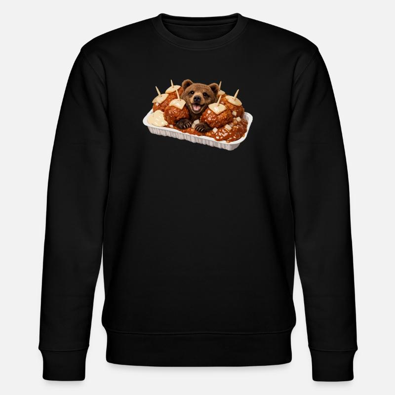 Bear bite with bear - Stanley/Stella CHANGER Unisex Organic Sweatshirt - black