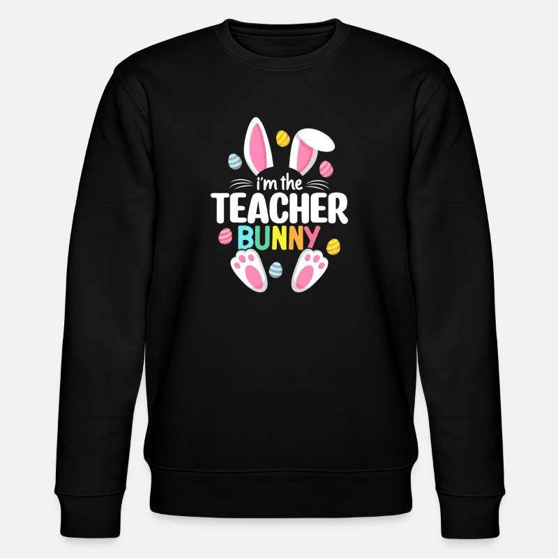 Ich bin der Lehrer-Hase - Stanley/Stella Unisex Bio-Sweatshirt CHANGER - Schwarz