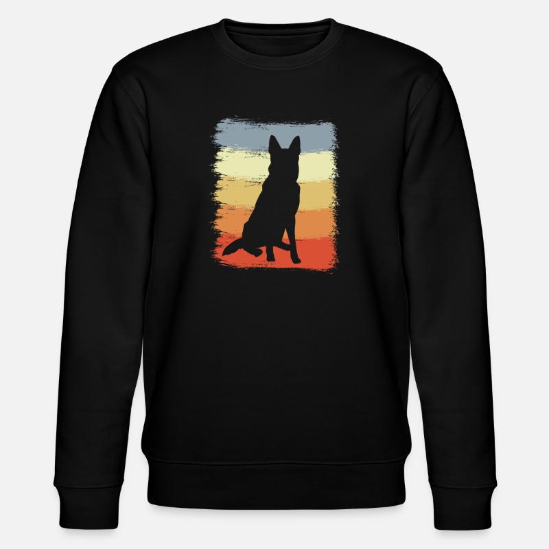 Retro German Shepherd - Stanley/Stella CHANGER Unisex Organic Sweatshirt - black