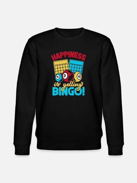 Bingo Game Happiness Is Yelling Bingo - Stanley/Stella CHANGER Unisex Organic Sweatshirt - black