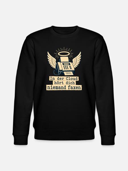 In Der Cloud Niemand Faxen. - Stanley/Stella Unisex Bio-Sweatshirt CHANGER - Schwarz