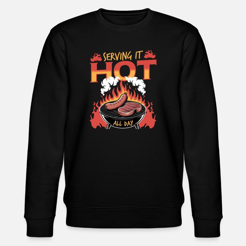 BBQ Grilling Meat Smoking Barbecue - Stanley/Stella Unisex Bio-Sweatshirt CHANGER  - Schwarz