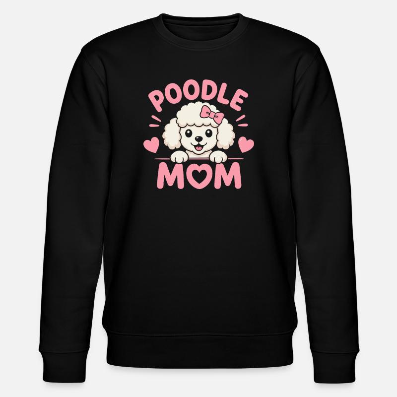 Pudel Mom Herzchen - Stanley/Stella Unisex Bio-Sweatshirt CHANGER  - Schwarz