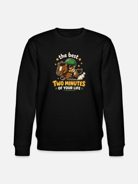 Cartoonpferd Sprintrennen - Stanley/Stella Unisex Bio-Sweatshirt CHANGER  - Schwarz